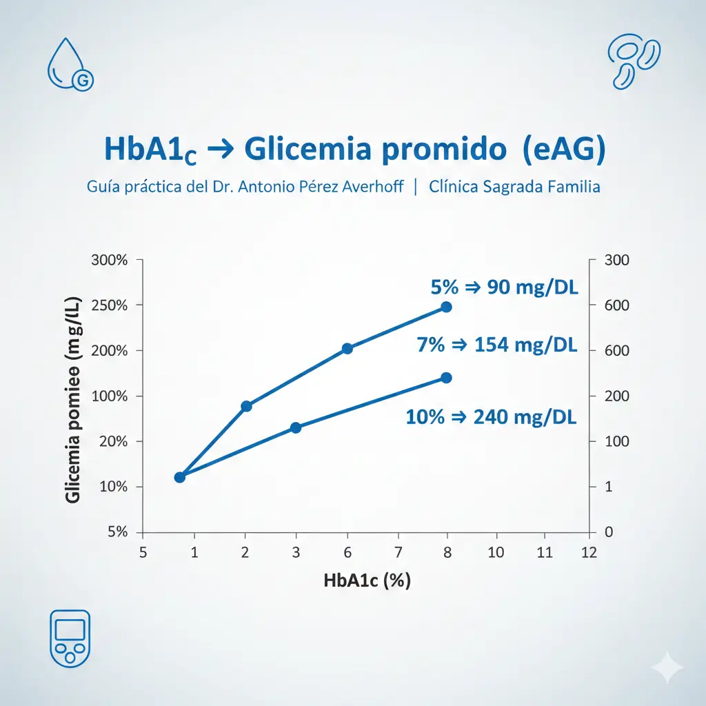 Cómo convertir la HbA1c en glicemia promedio estimada